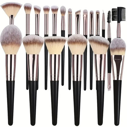 Soft Kabuki Makeup Brushes Set 20pcs Professional Foundation Blending Tools