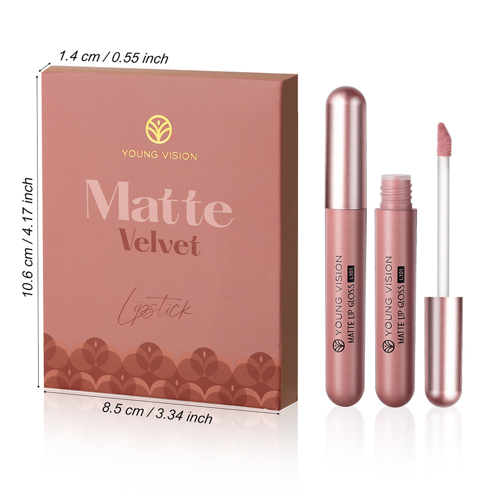 Long-Lasting Non-Stick Matte Liquid Lipstick Gift Box Edition with Lip Gloss