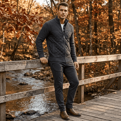 Slim Fit Knitted Cardigan Coat, Cozy & Stylish for Winter Wear
