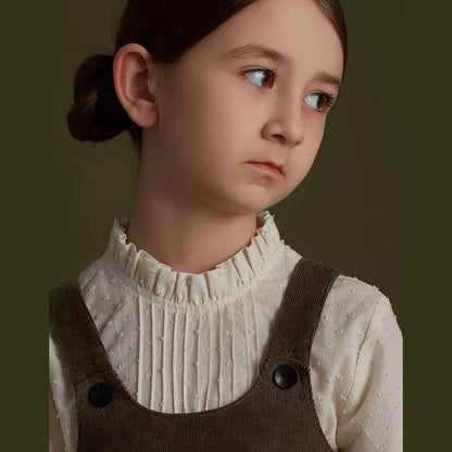 Retro Girls Corduroy Dress Adjustable Strap Toddler Pinafore Dress Sleeveless Casual Kids Corduroy Jumper Dress