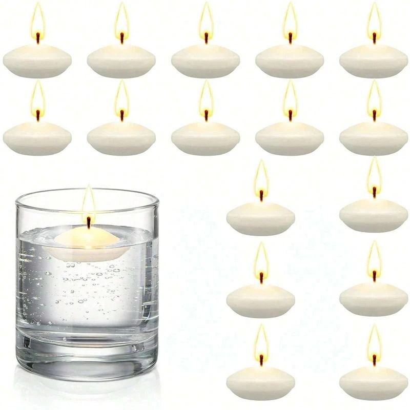 Elegant Unscented Floating Disc Candles