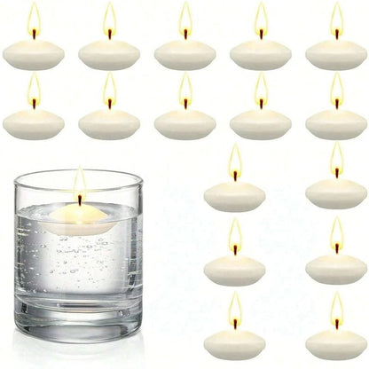 Elegant Unscented Floating Disc Candles