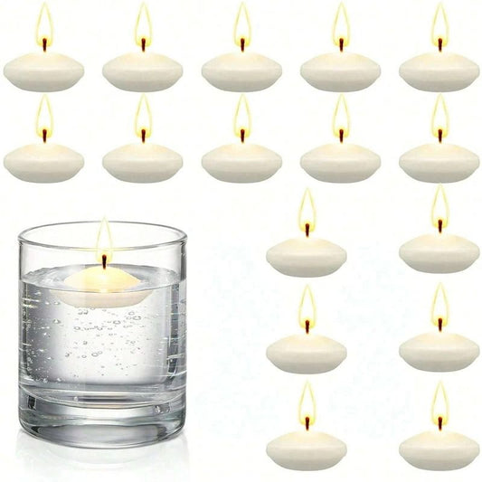Elegant Unscented Floating Disc Candles