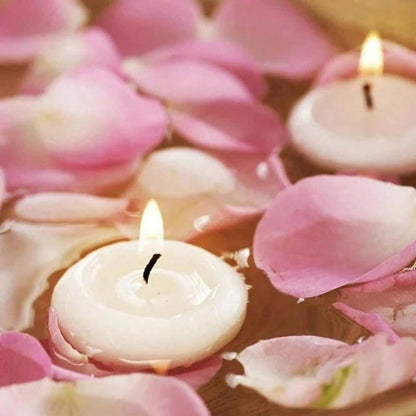 Elegant Unscented Floating Disc Candles