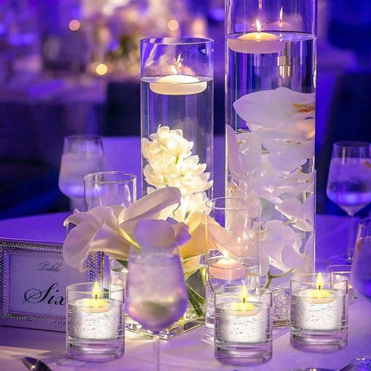 Elegant Unscented Floating Disc Candles