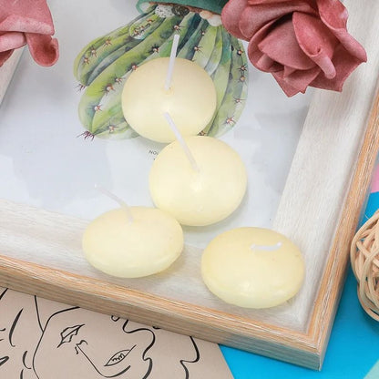Elegant Unscented Floating Disc Candles