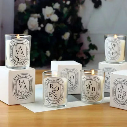 Romantic Transparent Glass Jar Aromatherapy Candle