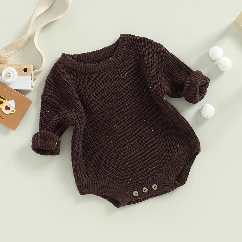 Newborn Infant Knitted Sweater Romper