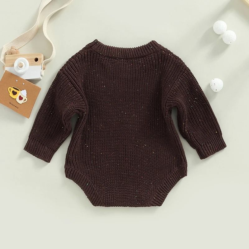 Newborn Infant Knitted Sweater Romper
