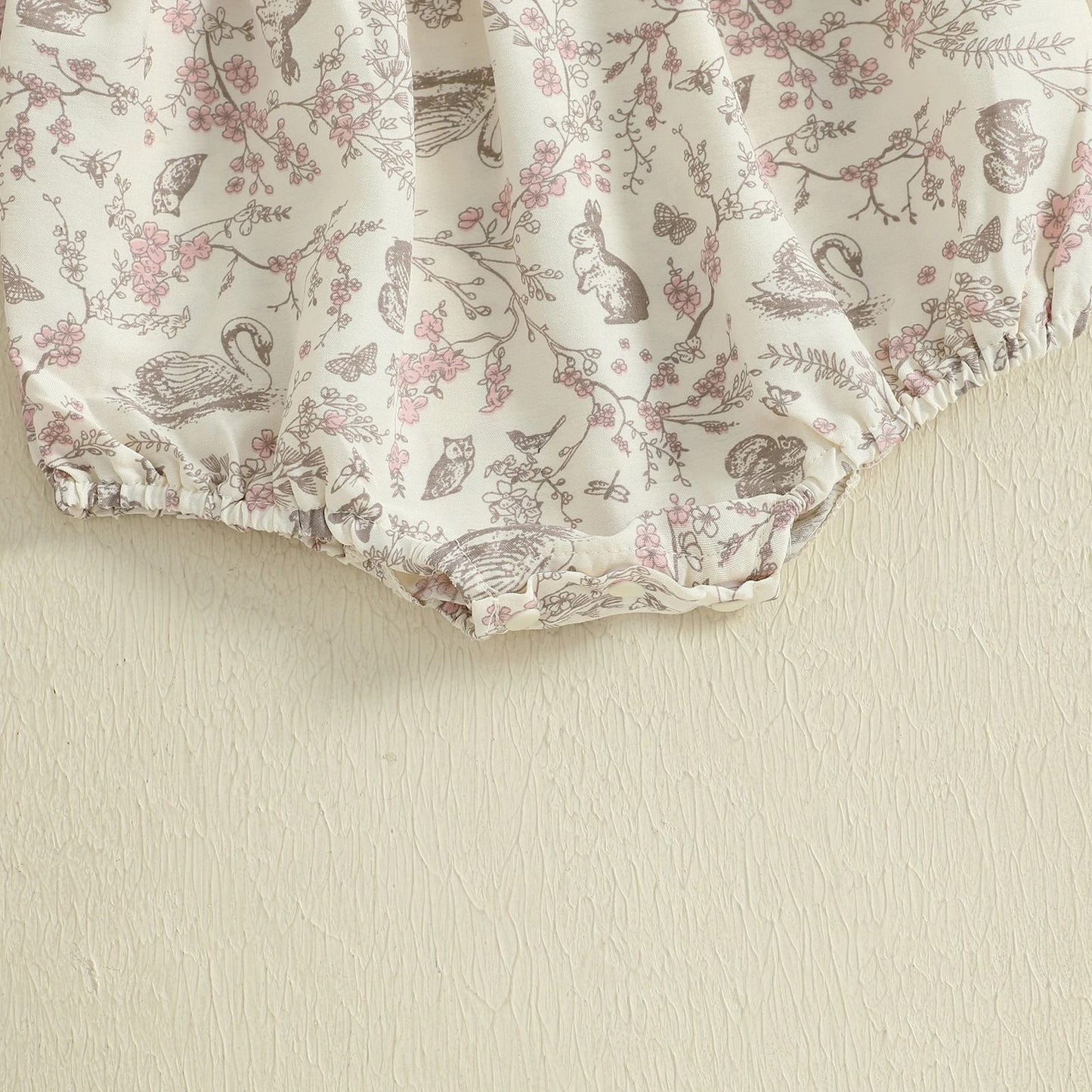Newborn Baby Girl Floral Patchwork Autumn Romper