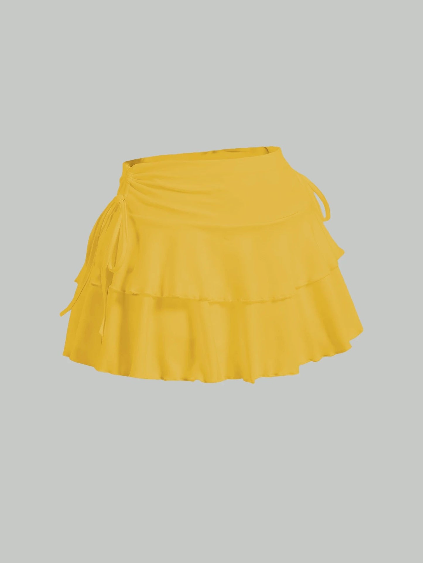Womens Milk Silk Mini Skirt Casual Summer Stretch High Waist Skirt
