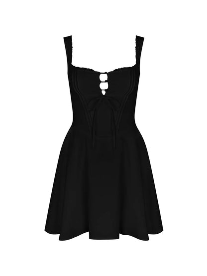 Sexy Yellow A Line Party Dress with Lace Up Back