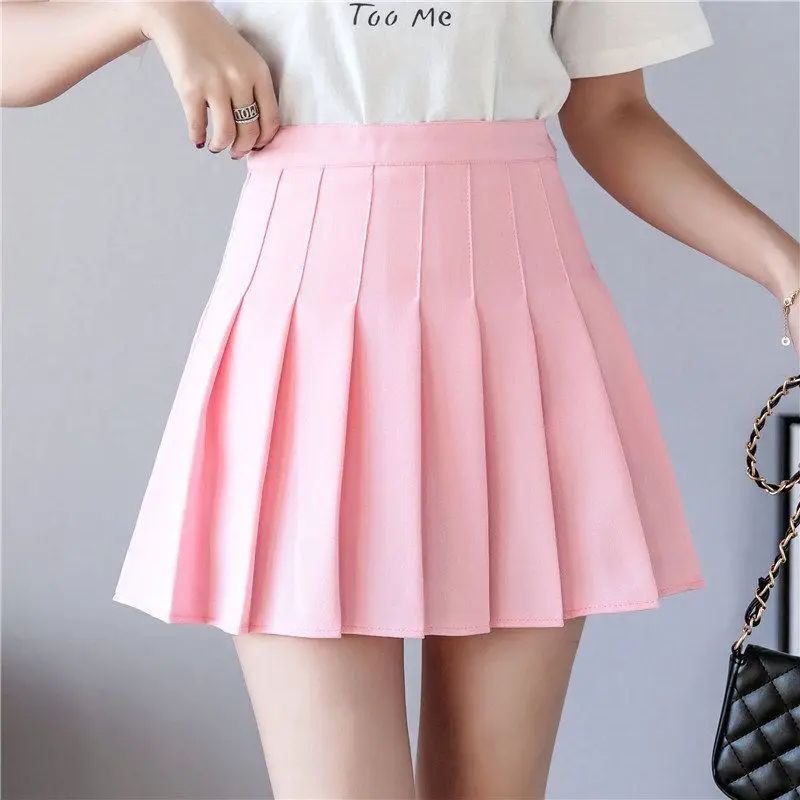 Classic High Waist Pleated Mini Skirt – A-Line JK Style Summer Skirt for Women