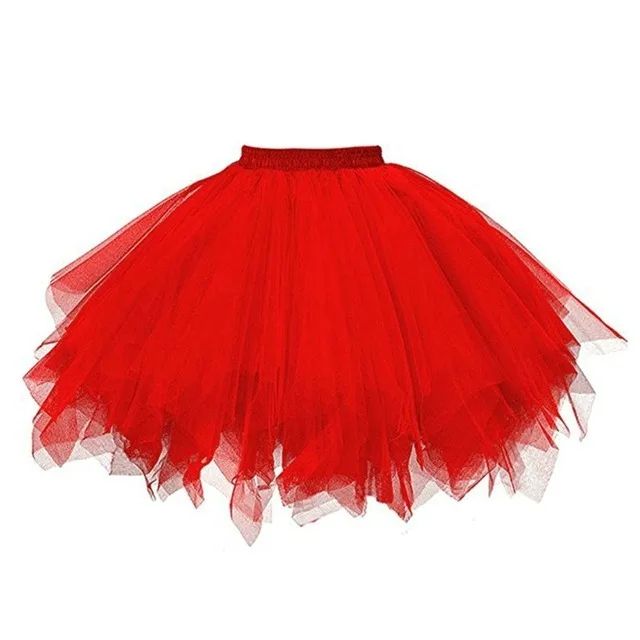Vintage 50s Rockabilly Petticoat Tulle Tutu Skirt – High-Waist Fluffy Ballet Underskirt for Party, Dance & Costumes