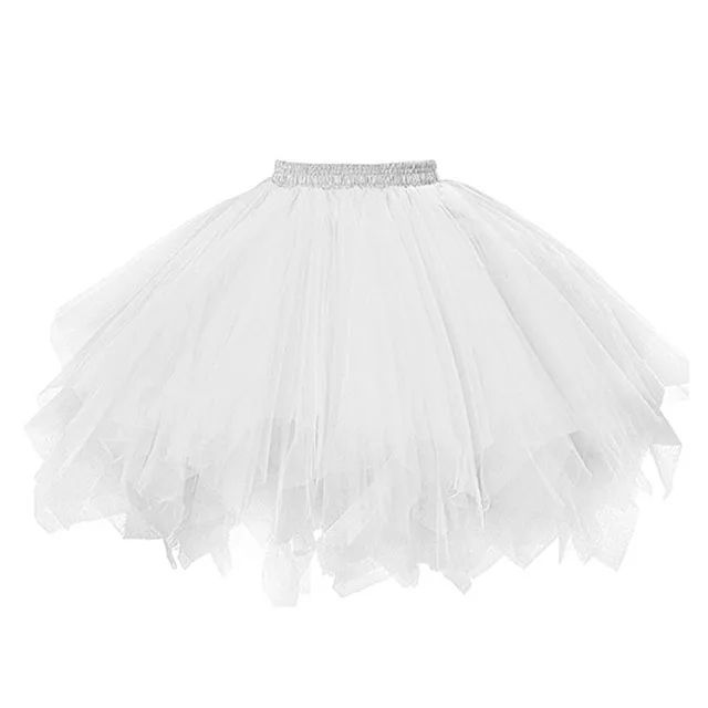 Vintage 50s Rockabilly Petticoat Tulle Tutu Skirt – High-Waist Fluffy Ballet Underskirt for Party, Dance & Costumes