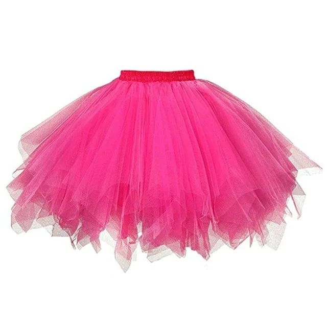 Vintage 50s Rockabilly Petticoat Tulle Tutu Skirt – High-Waist Fluffy Ballet Underskirt for Party, Dance & Costumes