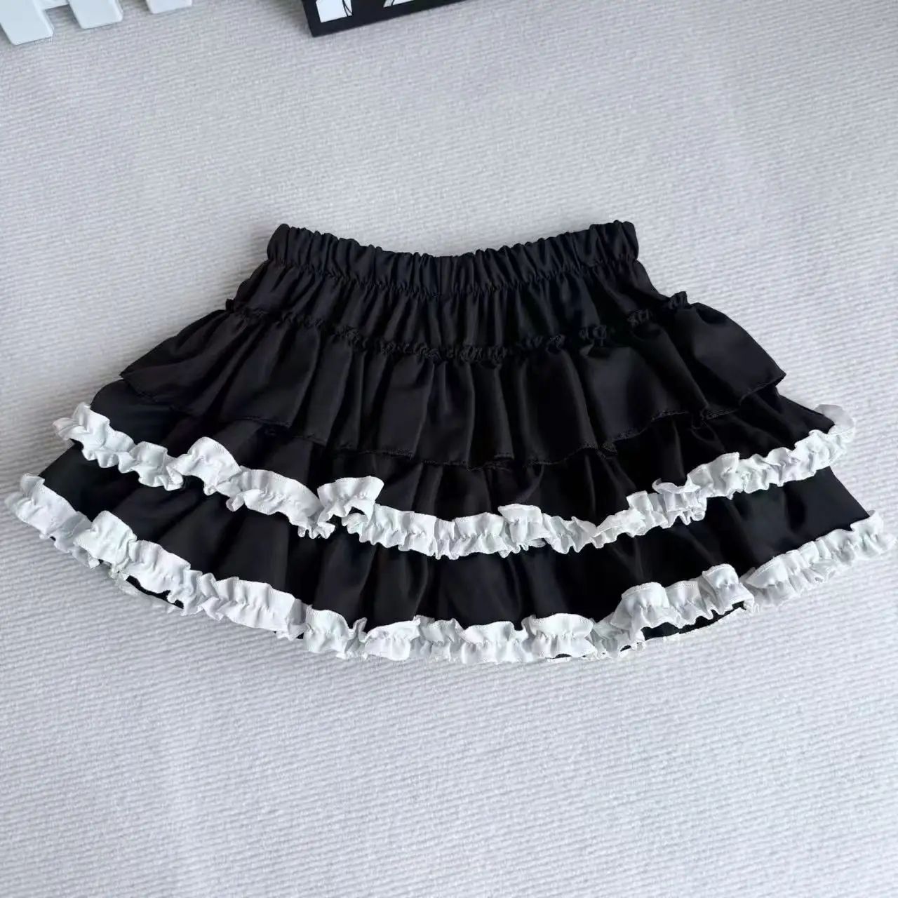Purple Y2K Fluffy Cake Mini Skirt with White Lace Trim – Sweet Lolita A-Line Pleated Skirt