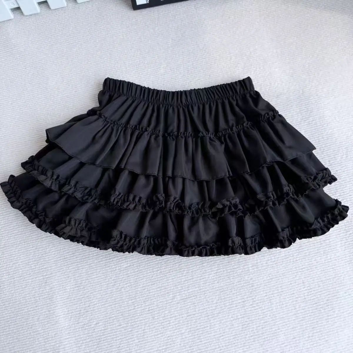Purple Y2K Fluffy Cake Mini Skirt with White Lace Trim – Sweet Lolita A-Line Pleated Skirt