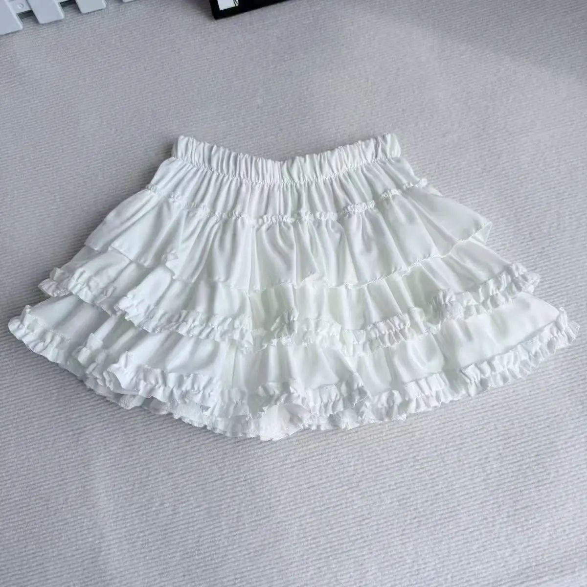Purple Y2K Fluffy Cake Mini Skirt with White Lace Trim – Sweet Lolita A-Line Pleated Skirt