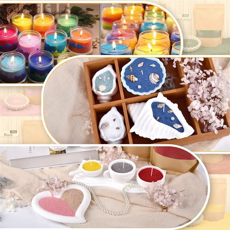 Creative DIY Candle Sand Wax Colorful Pearl Granules for Handmade Candle Crafts