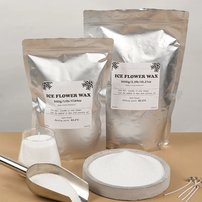 White Sand Wax for Candle Making Ice Flower Pearl Granules DIY Scented Candle Craft Material