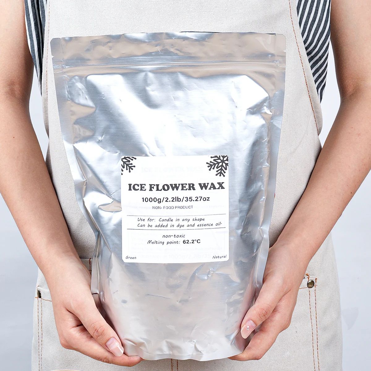 White Sand Wax for Candle Making Ice Flower Pearl Granules DIY Scented Candle Craft Material