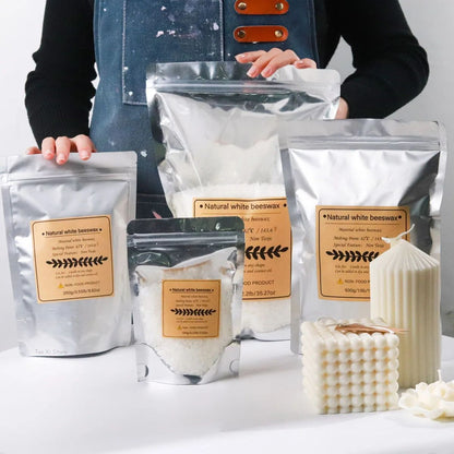 Pure Beeswax Granules for Candle Making Natural White Beeswax DIY Craft & Lip Balm Material