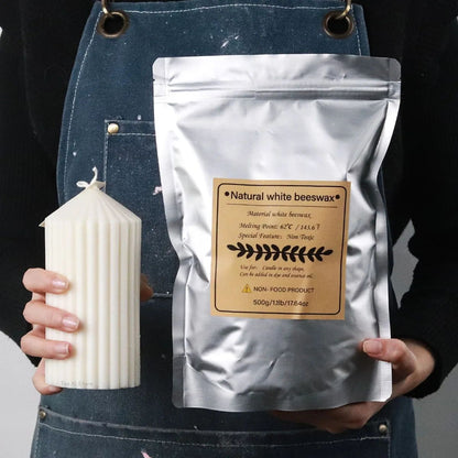 Pure Beeswax Granules for Candle Making Natural White Beeswax DIY Craft & Lip Balm Material
