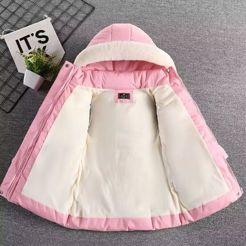 Girls Princess Hooded Winter Coat Warm Kids Hooded Jacket Fashion Outerwear for Ages 3–8