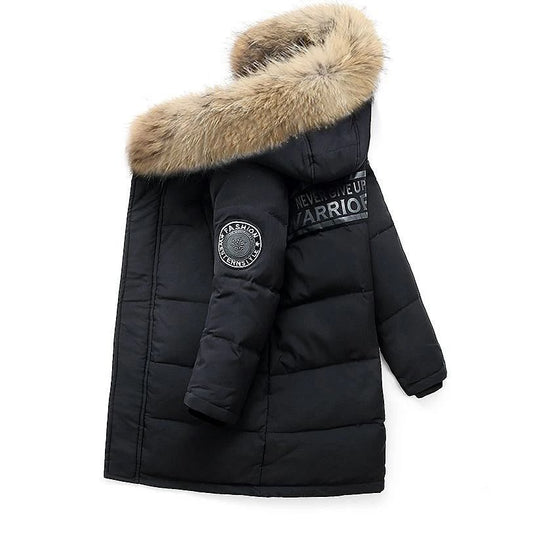 Boys Winter Thermal Armor System | Premium Thicken Hooded Jacket & Teenager Fashion Outerwear Infrastructure