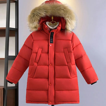 Boys Winter Thermal Armor System | Premium Thicken Hooded Jacket & Teenager Fashion Outerwear Infrastructure