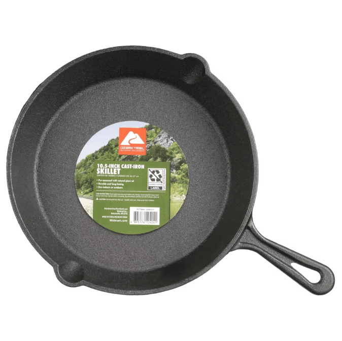 Heat Pro Pre-Seasoned Cast Iron Skillet for Even Cooking & Long-Lasting Performance