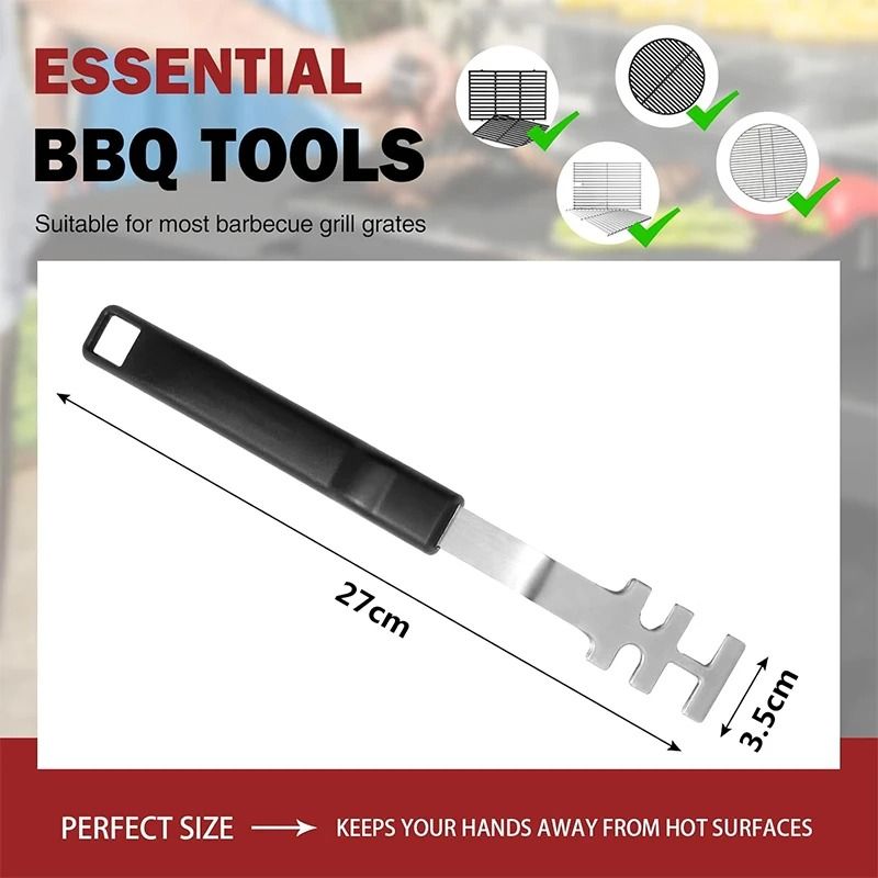 Universal Grill Grate Lifter Tool | Premium Cast Iron Grid Gripper & BBQ Handle Clip Infrastructure