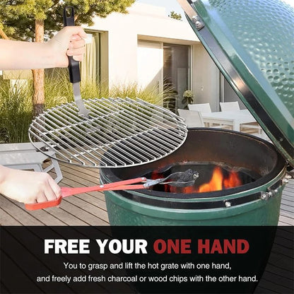 Universal Grill Grate Lifter Tool | Premium Cast Iron Grid Gripper & BBQ Handle Clip Infrastructure