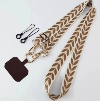 Elegant Pearl Crossbody Phone Lanyard Adjustable Universal Phone Strap