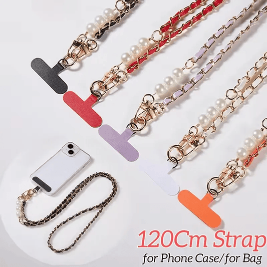 Color Pearl Crossbody Phone Lanyard Stylish Adjustable Universal Phone Strap