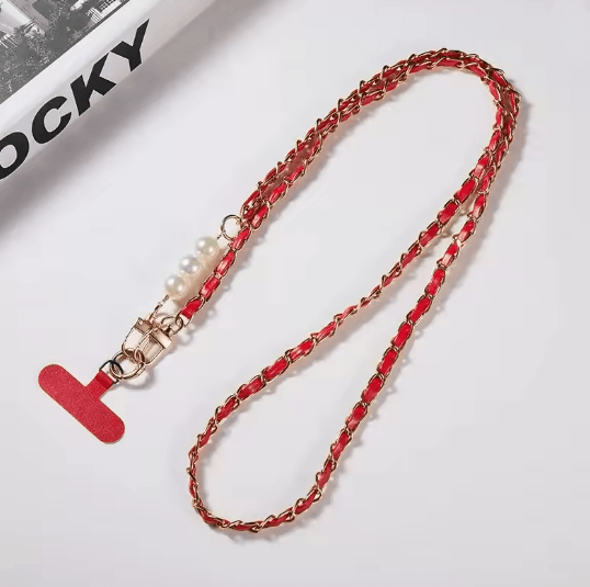 Color Pearl Crossbody Phone Lanyard Stylish Adjustable Universal Phone Strap