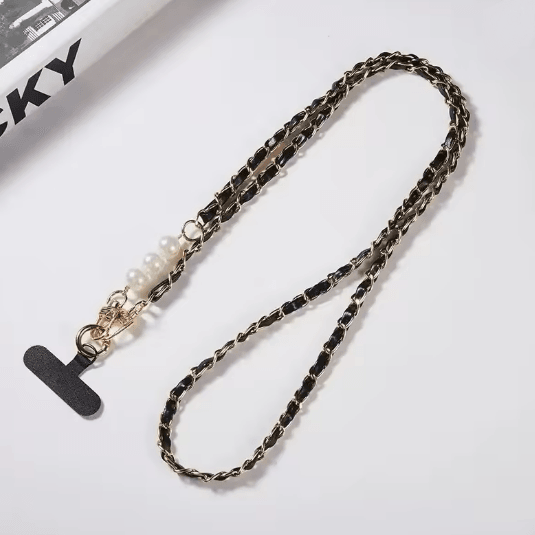 Color Pearl Crossbody Phone Lanyard Stylish Adjustable Universal Phone Strap