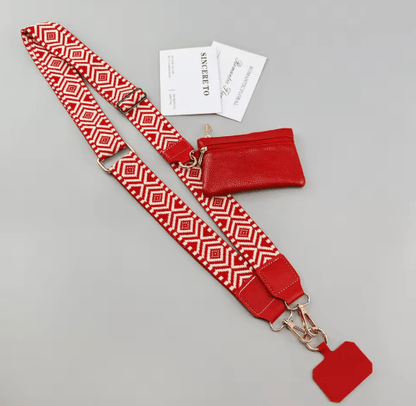 Crossbody Phone Lanyard Wallet Strap Adjustable Phone Strap With Coin Pouch