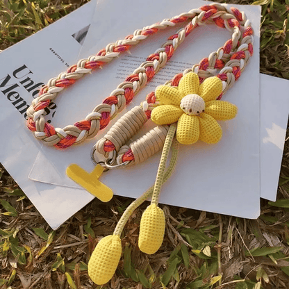Floral Braided Crossbody Phone Lanyard Adjustable Universal Phone Strap