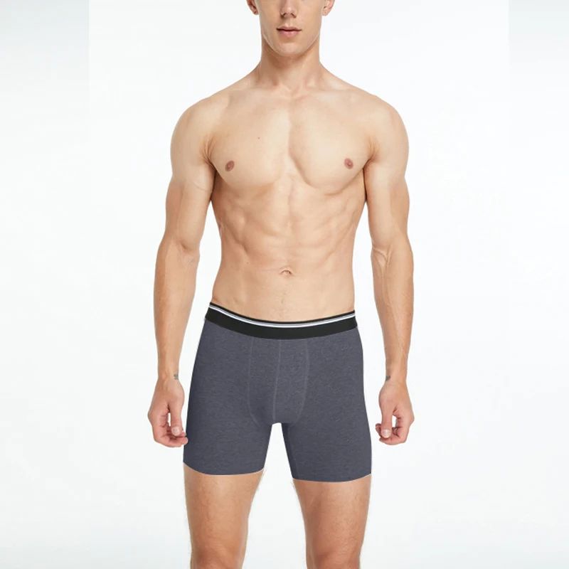 Mens Cotton Boxer Shorts Breathable Mid Length Comfortable Underwear