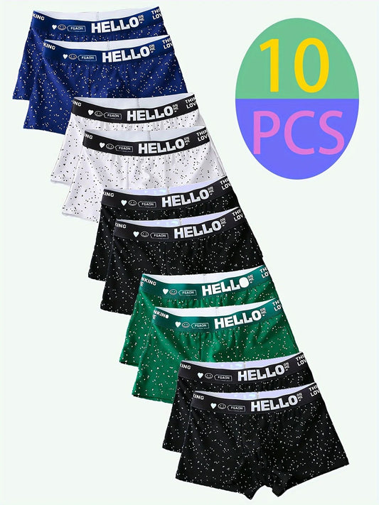 Mens Milk Silk Boxer Shorts Breathable Comfortable Underwear 10 Pack