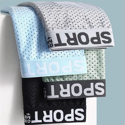 Mens Ice Silk Boxer Shorts Breathable Cooling Underwear 5 Pack