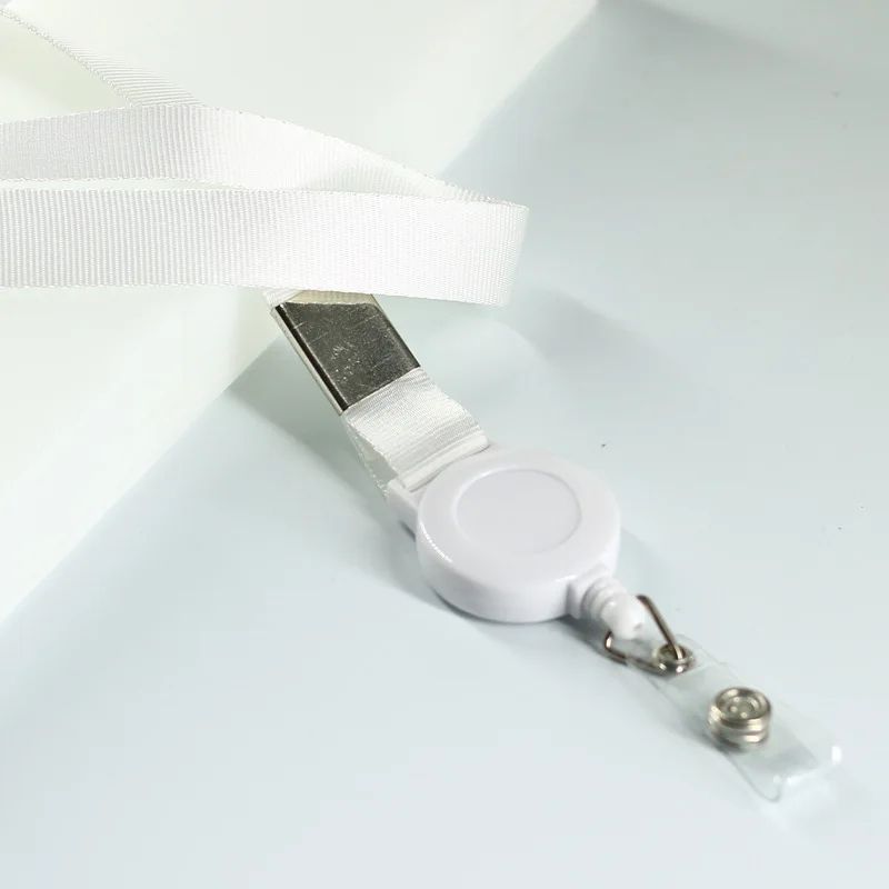 Retractable ID Badge Lanyard with Reel – Secure Neck Strap ID Card Holder for Work & School