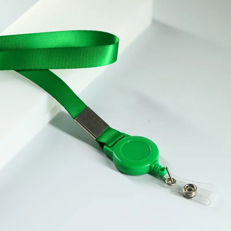 Retractable ID Badge Lanyard with Reel – Secure Neck Strap ID Card Holder for Work & School