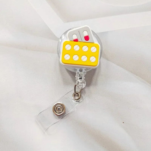 Cartoon Nurse Retractable Badge Reel ID Badge Holder for Doctors, Students and Staff