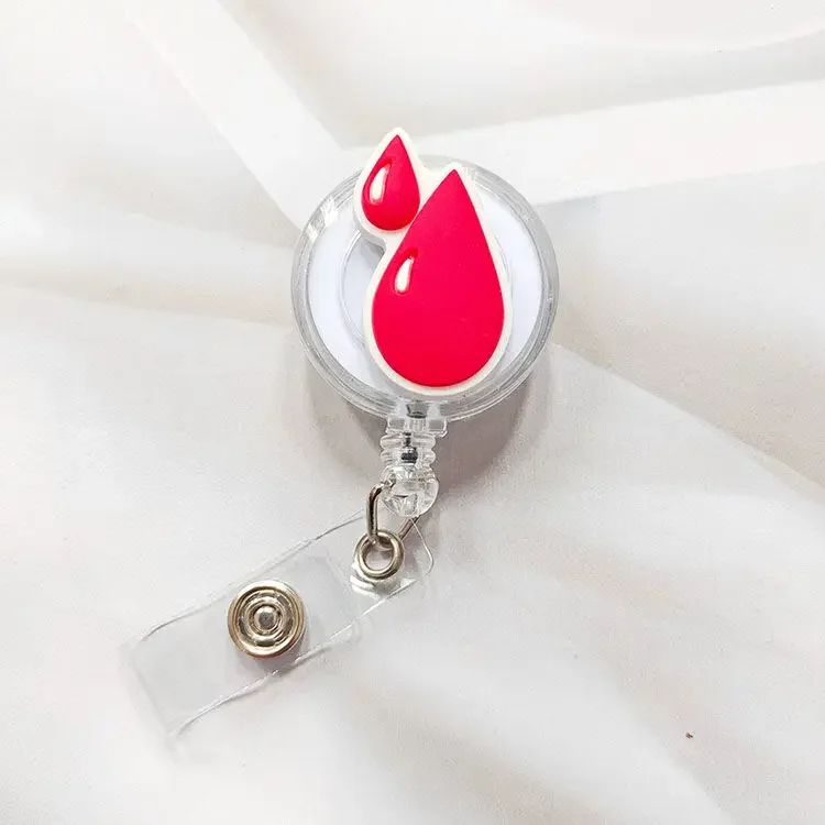 Cartoon Nurse Retractable Badge Reel ID Badge Holder for Doctors, Students and Staff