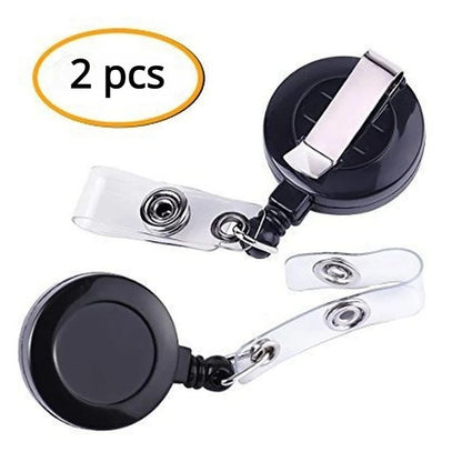 SecurePull Retractable Badge Reel with Belt Clip – Durable ID Badge Holder for Office, School & Employee Access Cards (2