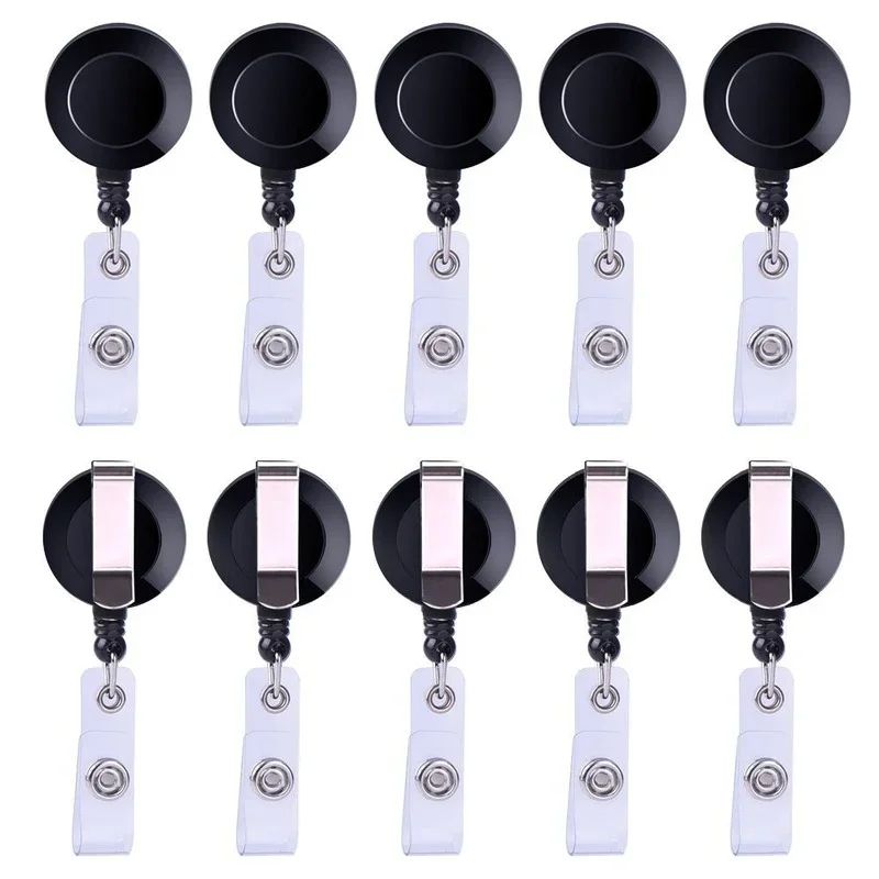 SecurePull Retractable Badge Reel with Belt Clip – Durable ID Badge Holder for Office, School & Employee Access Cards (2
