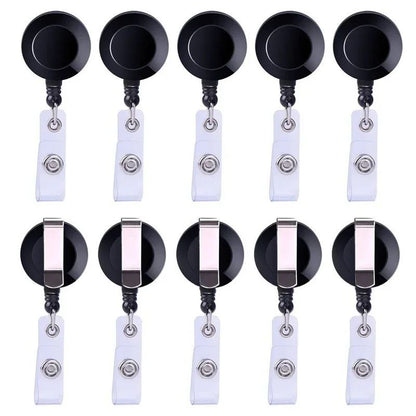 SecurePull Retractable Badge Reel with Belt Clip – Durable ID Badge Holder for Office, School & Employee Access Cards (2